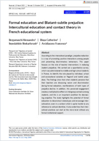 International Migration - 2023 - Alessandro - Formal education and Blatantsubtle prejudice.pdf
